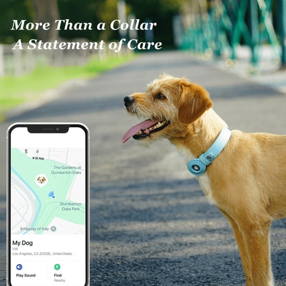 SmartTrack AirTag Dog Collar - Premium Vegan Leather with Built-In Tracker Holder