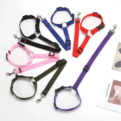 Dog Car Seat Belt Safety Harness – Adjustable Pet Vehicle Tether