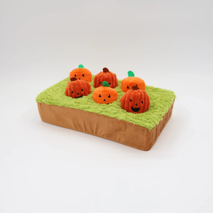 🎃 Halloween Pumpkin Patch Dog Puzzle Toy