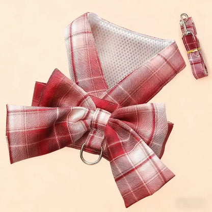 Bow Dog Harness with Leash - Stylish Fashion Harness for Small Dogs