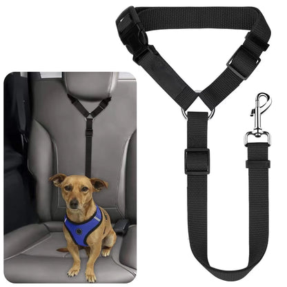 Dog Car Seat Belt Safety Harness – Adjustable Pet Vehicle Tether