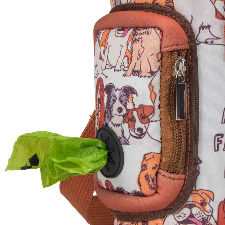 3-in-1 Dog Water Bottle Carrier with Collapsible Bowl & Poop Bag Dispenser – Portable Pet Hydration Travel Set