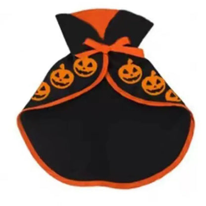 Halloween Cat Costume Cape – Vampire & Pumpkin Witch Cape with Hat, Halloween Pet Costume for Cats & Small Dogs