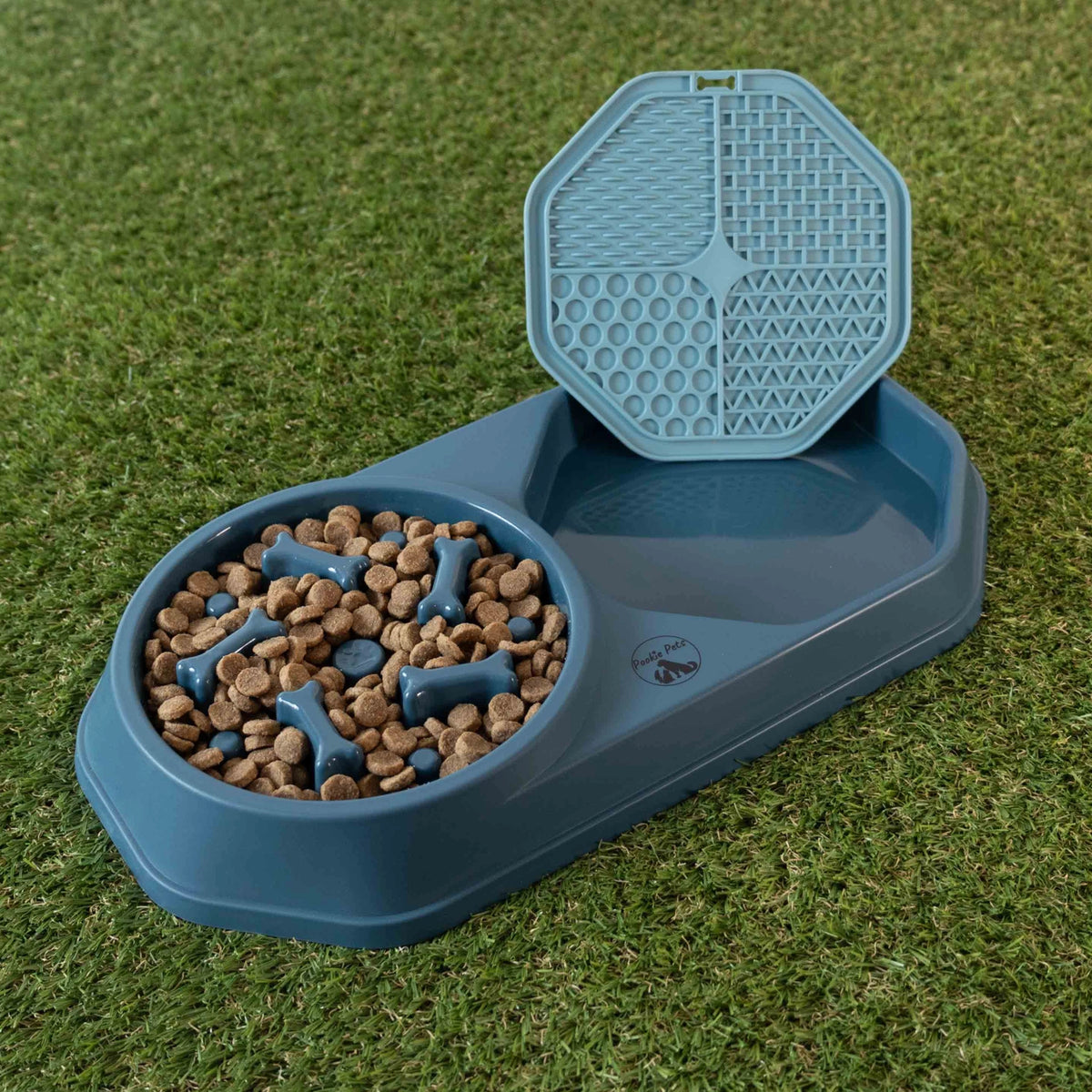 Maple Paws Slow Feeder Dog Bowl with Lick Mat – 2-in-1 Interactive Anti-Choking Slow Down Eating Bowl, Non-Slip, Dishwasher Safe, BPA-Free (Multiple Colors)