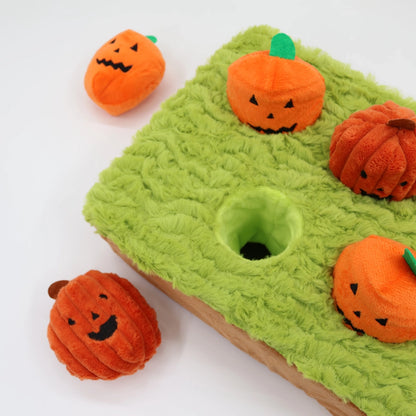 🎃 Halloween Pumpkin Patch Dog Puzzle Toy