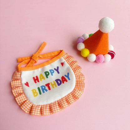 Happy Birthday Pet Party Hat & Bib – Cute Birthday Outfit for Dogs & Cats