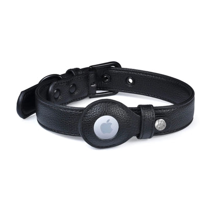 SmartTrack AirTag Dog Collar - Premium Vegan Leather with Built-In Tracker Holder