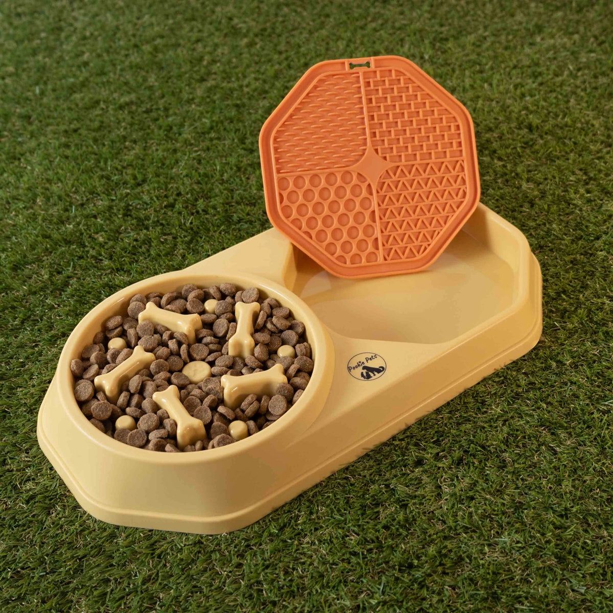 Maple Paws Slow Feeder Dog Bowl with Lick Mat – 2-in-1 Interactive Anti-Choking Slow Down Eating Bowl, Non-Slip, Dishwasher Safe, BPA-Free (Multiple Colors)