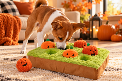 🎃 Halloween Pumpkin Patch Dog Puzzle Toy