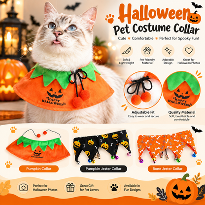 🎃 Halloween Pumpkin Pet Costume Collar